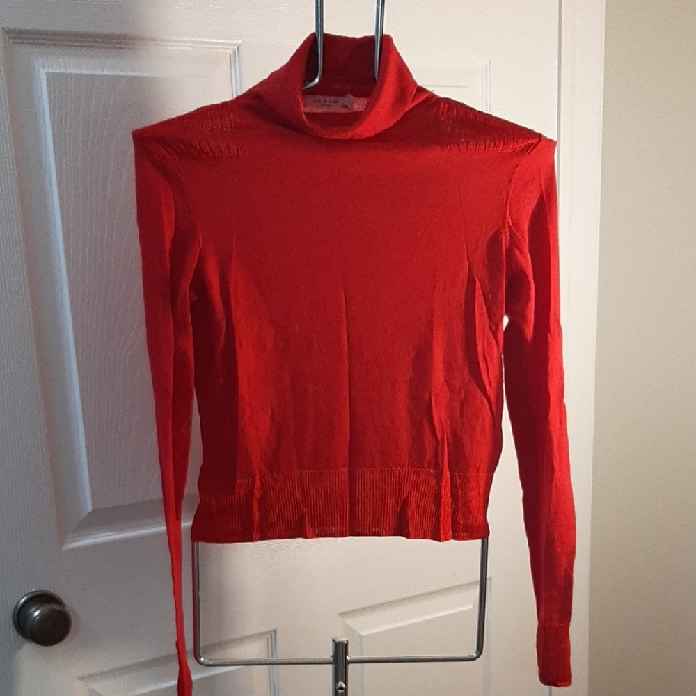 rag & bone Vibrant Red Turtleneck Sweater